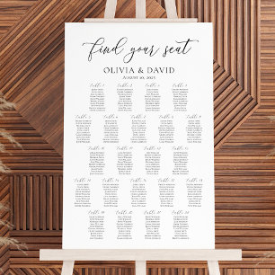 Elegant 22 Bord Hitta Din Plats Placeringsplan Poster
