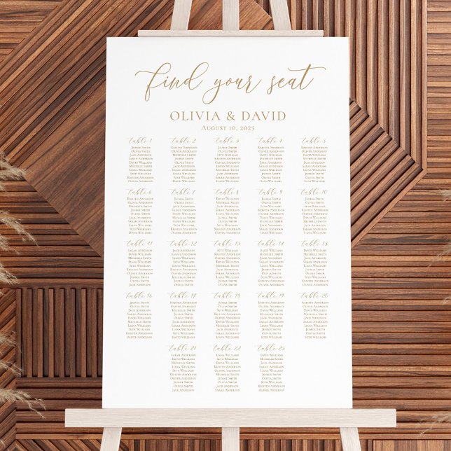 Elegant 23 Bord Hitta Din Plats Placeringsplan Poster (Skapare uppladdad)