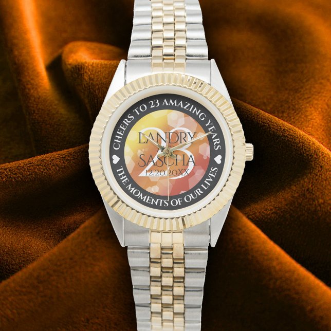 Elegant 23:e Imperial Topaz Bröllop-årsdagen Armbandsur (Elegant 23rd Imperial Topaz Wedding Anniversary Wristwatch Cover Photo)