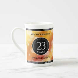 Elegant 23:e Imperial Topaz Bröllop-årsdagen Benporslin Mugg