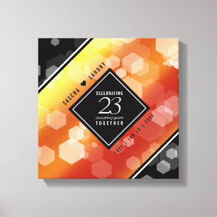 Elegant 23:e Imperial Topaz Bröllop-årsdagen Canvastryck