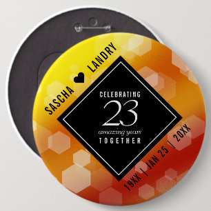 Elegant 23:e Imperial Topaz Bröllop-årsdagen Knapp
