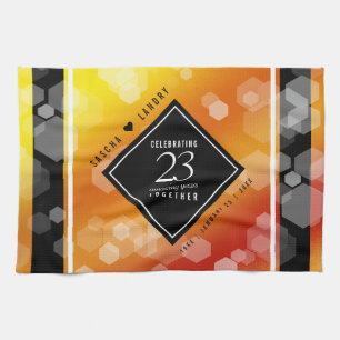 Elegant 23:e Imperial Topaz Bröllop-årsdagen Kökshandduk