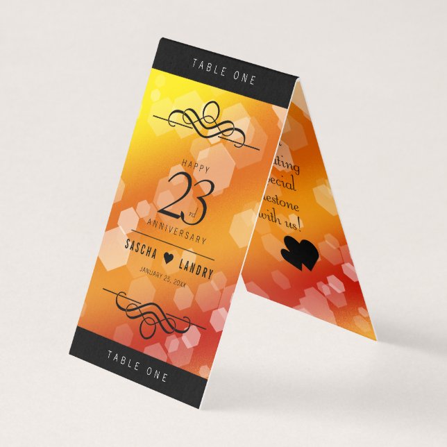 Elegant 23:e Imperial Topaz Bröllop-årsdagen Kort (Framsida)