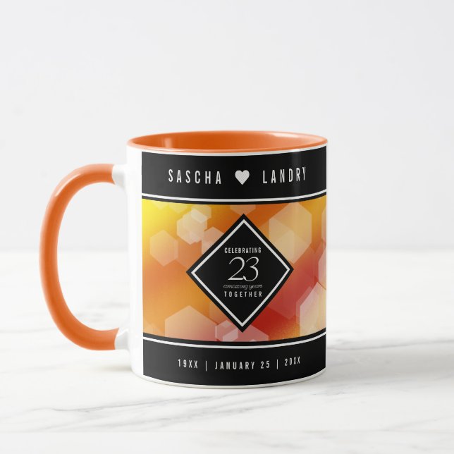 Elegant 23:e Imperial Topaz Bröllop-årsdagen Mugg (Vänster)