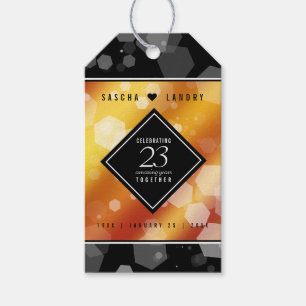 Elegant 23:e Imperial Topaz Bröllop-årsdagen Presentetikett