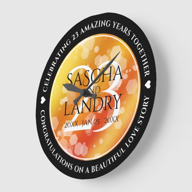 Elegant 23:e Imperial Topaz Bröllop-årsdagen Stor Klocka (Vinkel)