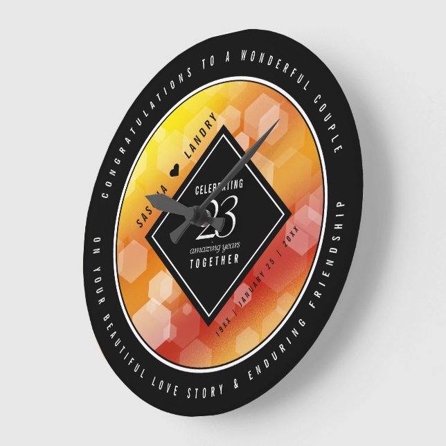 Elegant 23:e Imperial Topaz Bröllop-årsdagen Stor Klocka (Vinkel)