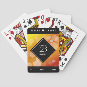 Elegant 23:e kvartersdagen för Topaz-Bröllop Casinokort