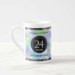 Elegant 24:e årsdagen för Opal Bröllop Firande Benporslin Mugg