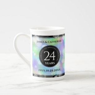 Elegant 24:e årsdagen för Opal Bröllop Firande Benporslin Mugg
