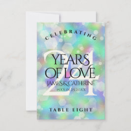 Elegant 24:e årsdagen för Opal Bröllop Firande Tack Kort