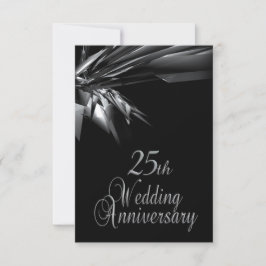 Elegant 25-års jubileumsinbjudan till bröllop inbjudningar
