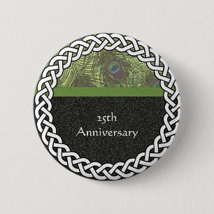 Elegant, 25-årsdag, Lappel Pin/Button Knapp