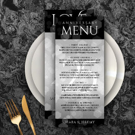 Elegant 25:e årsdagen Silver Bröllop Meny