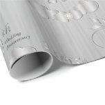 Elegant 25:e årsdagen Silver Bröllop Presentpapper<br><div class="desc">25:e Silver-årsdagen för Bröllop-årsdagen av Gift Wrap. ⭐ 99 procent av mina formgivningar i min affär sker i lagrar. Det gör det enkelt för dig att ändra storlek på och flytta grafiken och texten så att den passar perfekt för varje produkt. ⭐ (Ändra storlek på eller flytta grafik om det...</div>