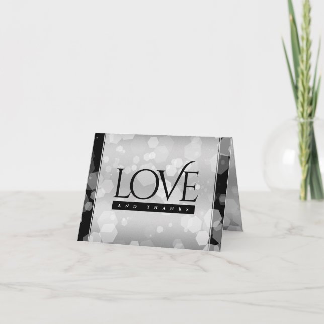 Elegant 25:e årsdagen Silver Bröllop Tack Kort (Framsida)