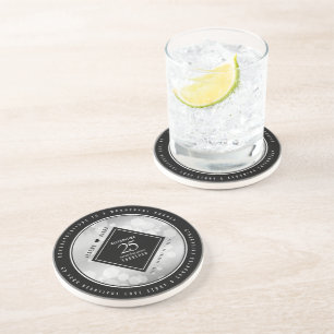 Elegant 25:e årsdagen Silver Bröllop Underlägg