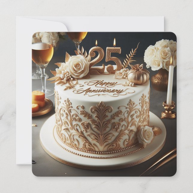 ELEGANT 25:e BRÖLLOP-ÅRSDAGEN (Framsida)