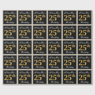Elegant 25th födelsedag för Fauxguld + Presentpapper