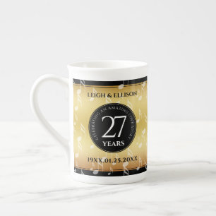 Elegant 27:e musikårsdagen Bröllop Firande Benporslin Mugg