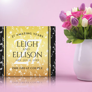 Elegant 27:e musikårsdagen Bröllop Firande Canvastryck