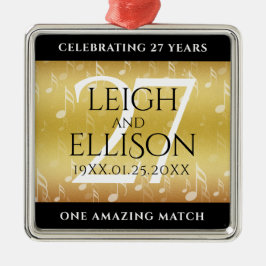 Elegant 27:e musikårsdagen Bröllop Firande Julgransprydnad Metall