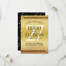 Elegant 27:e musikårsdagen Bröllop Firande Spara Datumet