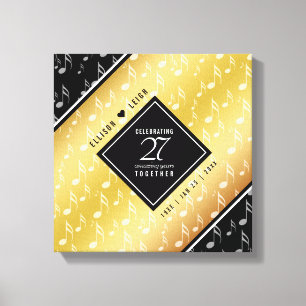 Elegant 27:e musikårsdagen i Bröllop Canvastryck