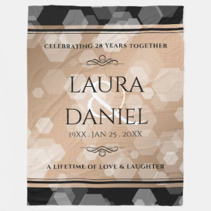 Elegant 28:e Linen Bröllop-årsdagen Firande Fleecefilt