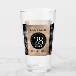 Elegant 28:e Linen Bröllop-årsdagen Firande Glaskopp