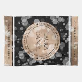 Elegant 28:e Linen Bröllop-årsdagen Firande Kökshandduk