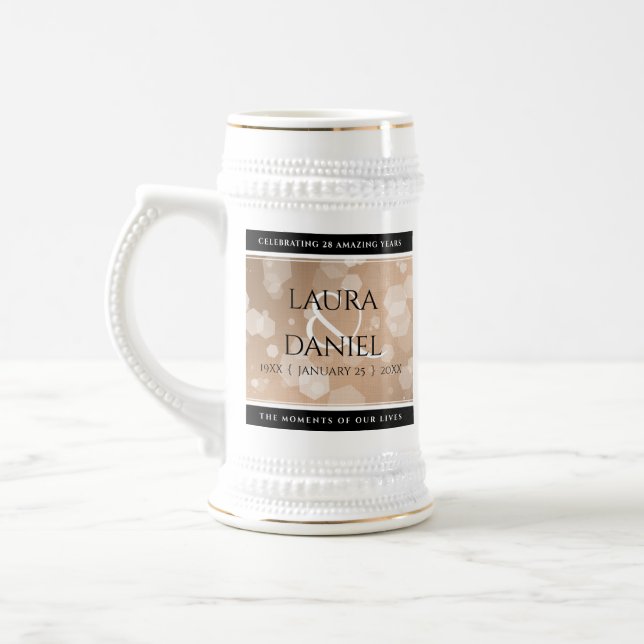 Elegant 28:e Linen Bröllop-årsdagen Firande Sejdel (Vänster)