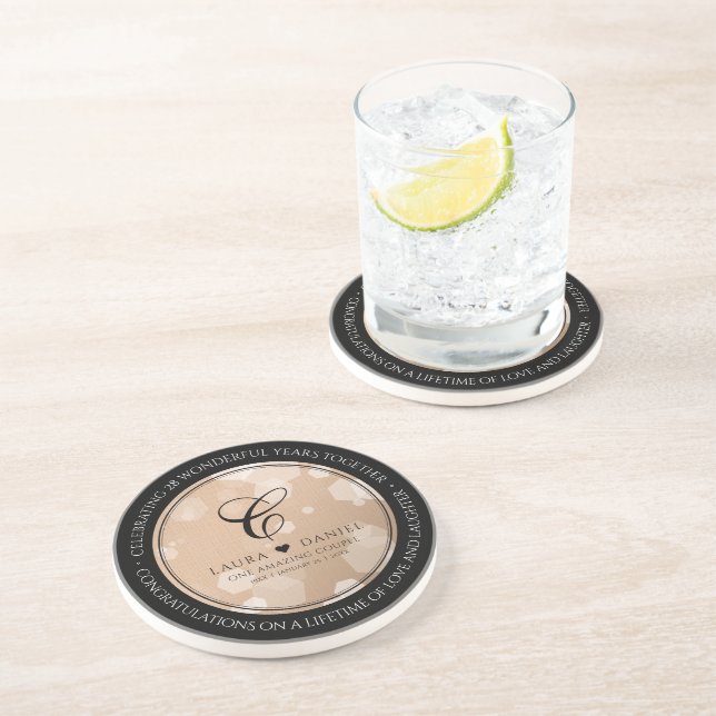 Elegant 28:e Linen Bröllop-årsdagen Firande Underlägg (Sidan)