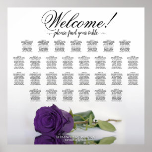 Elegant 29 Bord Royalets sittplatsplan för Lila Ro Poster