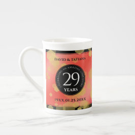 Elegant 29:e Garnet-årsdagen Bröllop Benporslin Mugg