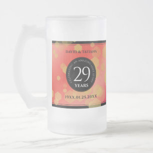 Elegant 29:e Garnet-årsdagen Bröllop Frostat Ölglas