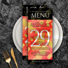 Elegant 29:e Garnet-årsdagen Bröllop Meny