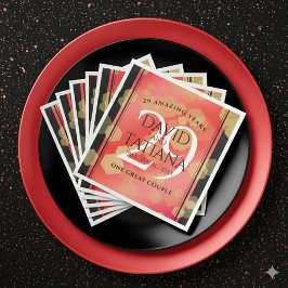Elegant 29:e Garnet-årsdagen Bröllop Pappersservett