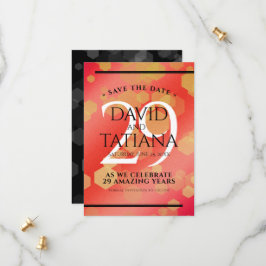 Elegant 29:e Garnet-årsdagen Bröllop Spara Datumet