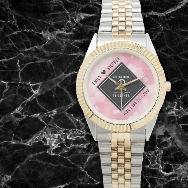 Elegant 2:a årsdagen för Ro-kvarteret Bröllop Armbandsur (Skapare uppladdad)