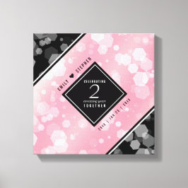 Elegant 2:a årsdagen för Ro-kvarteret Bröllop Canvastryck