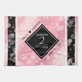 Elegant 2:a årsdagen för Ro-kvarteret Bröllop Kökshandduk