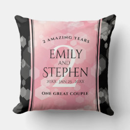 Elegant 2:a årsdagen för Ro-kvarteret Bröllop Kudde