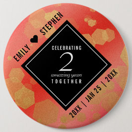 Elegant 2:a Garnet-årsdagen Bröllop Knapp