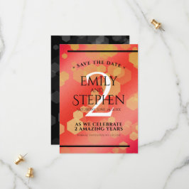 Elegant 2:a Garnet-årsdagen Bröllop Spara Datumet