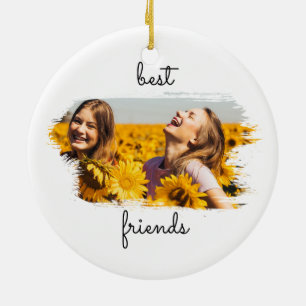 Elegant 2 BFF bästa vänner för alltid Julgransprydnad Keramik