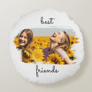 Elegant 2 BFF bästa vänner för alltid Rund Kudde