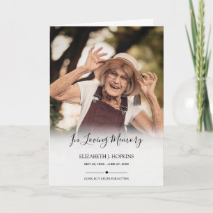 Elegant 2-foto i Loving Memory Funeral Program