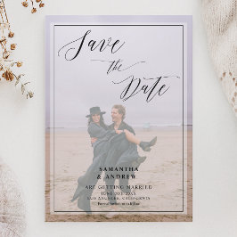 Elegant 2-fotokollage spara datumet bröllop